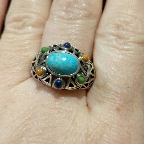 Southwestern Arizona Turquoise Ring Size 10 - Picture 7 of 7